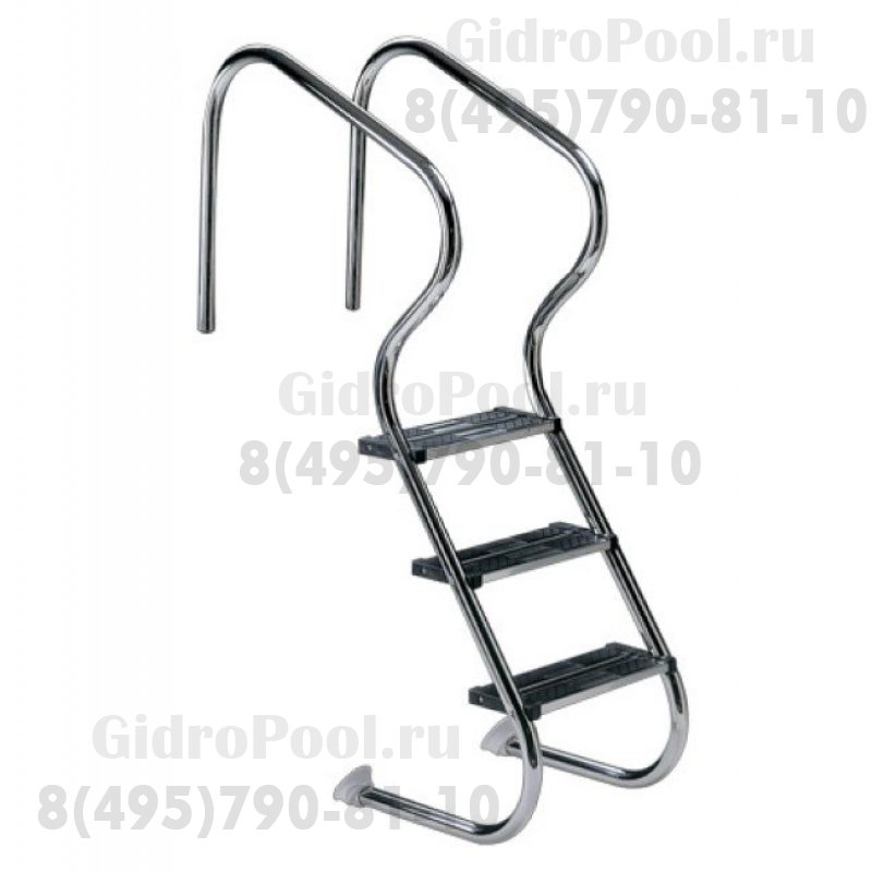 Лестница Easy Access 4 ступени (нерж.ст., ступени двойные люкс) AISI-316