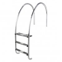 Лестница Overflow 4 ступени (нерж.ст., ступени люкс) AISI-316 (широкий борт)