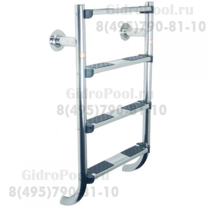 Лестница Split без поручней 3 ступени + 1 предохран.ступень (нерж.ст., ступени люкс) AISI-316