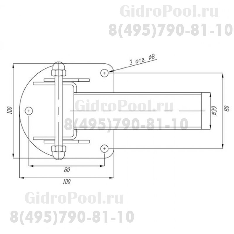 Анкер для крепления лестниц откидной / ПР.000.6