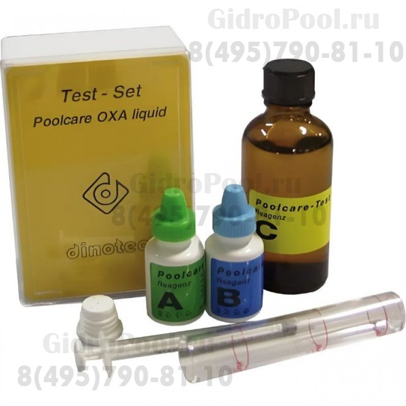 Тестер Poolcare OXA с набором реагентов( А, В, С) Dinotec