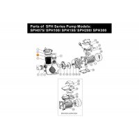 Прокладка-кольцо крышки префильтра насоса SPH Emaux 02010253