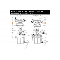 Прокладка-кольцо резиновая уплотнения рамки лицевой прожектора Emaux UL-P300 (02021011)