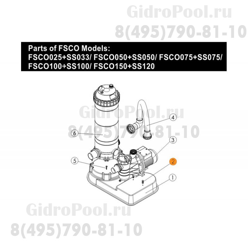 Болт М8х30 (AISI304) платформы общей для фильтра картриджного СЕ и насоса SS Emaux 112192685