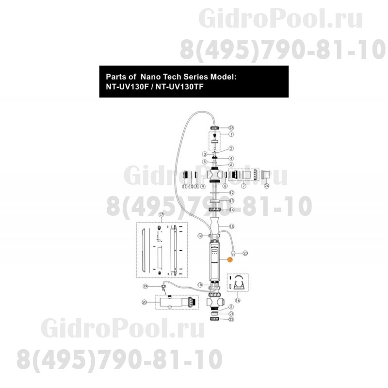Блок питания установки ультрафиолетовой Emaux Nano Tech UV130-TF Е130412