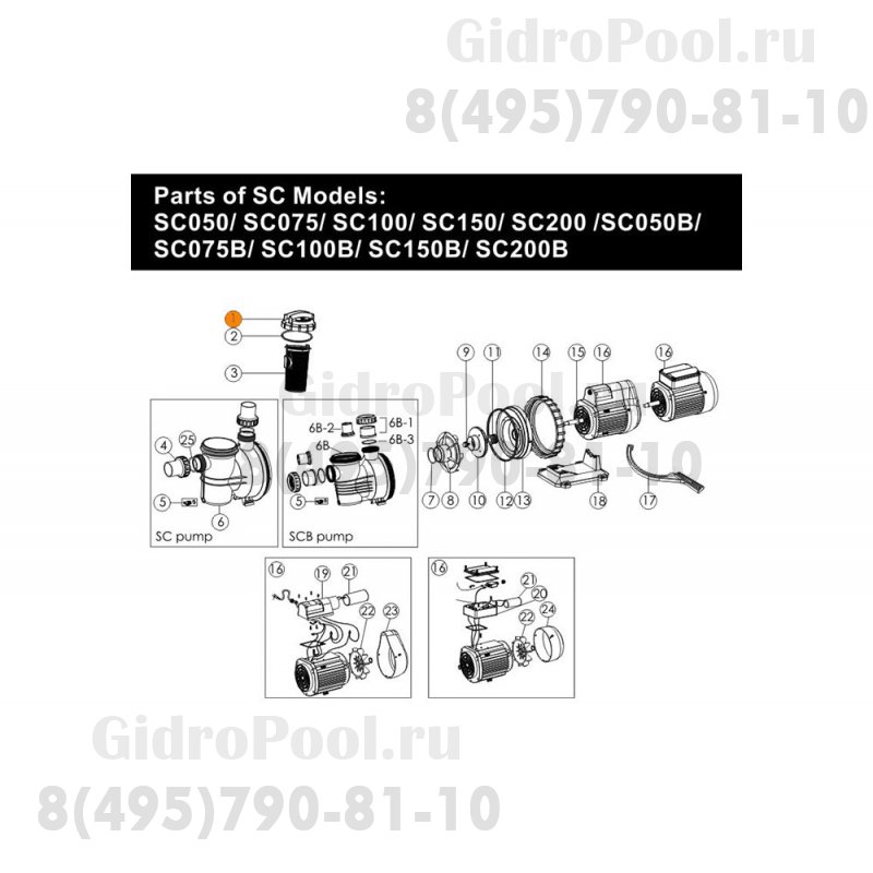 Крышка префильтра насоса SC Emaux 01041043