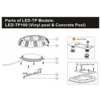 Установ.комплект к прожектору пласт.(100Вт/12В)(универсал)Emaux UL-TP100V,LED-TP100 89040401/Е040601