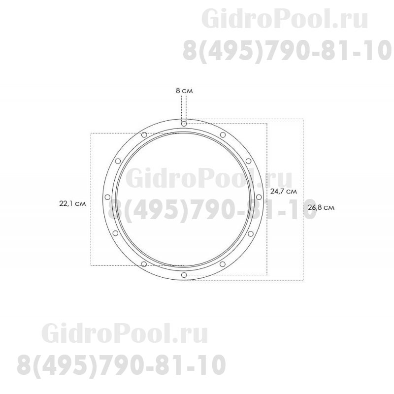 Прокладка-кольцо фланца бочки фильтра Emaux V700-V1400, S700(B), S900 FT-03-W-10/02011126