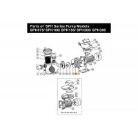 Прокладка крышки задней (фланца) насоса SPH Emaux 02010246