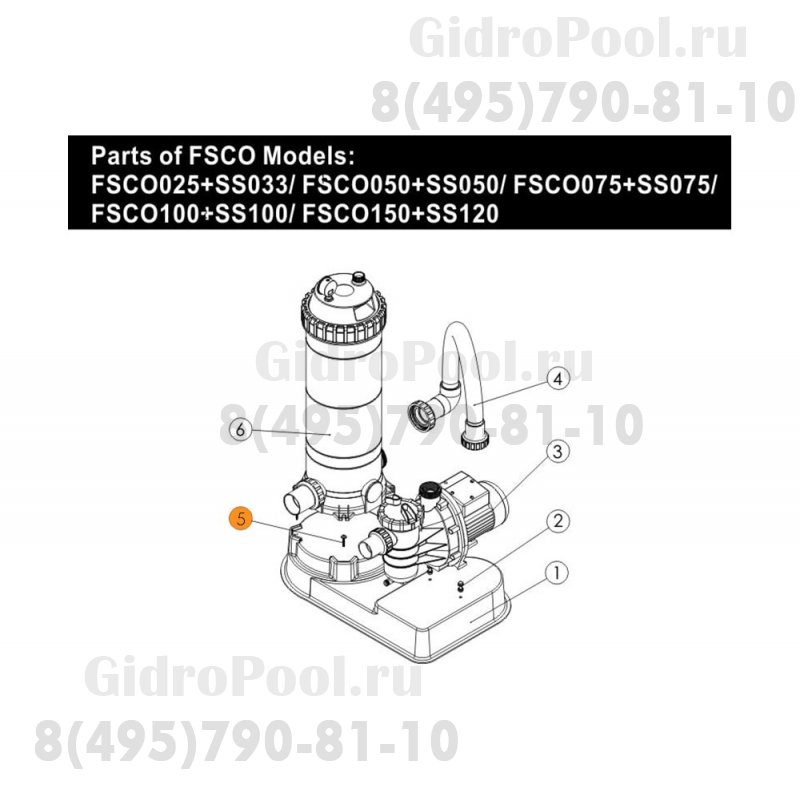 Шайба (AISI304) платформы общей для фильтра картриджного СЕ и насоса SS Emaux 590004167