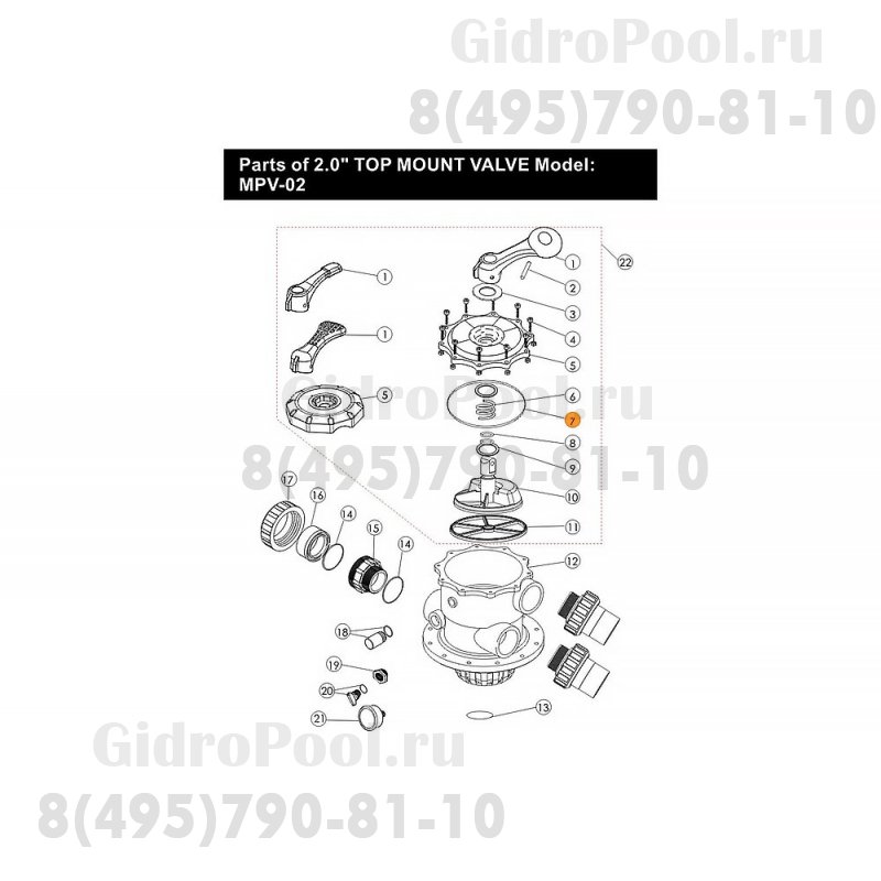 Прокладка-кольцо крышки корпуса 6-ти поз. вентиля (2