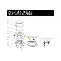 Комплект для крепления прожектора Emaux (Opus) LED P-100 (бетон) 89040203