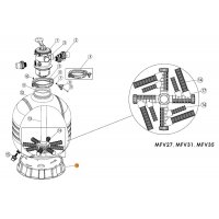 Платформа общая для бочки фильтра Emaux MFV35 900 (011120370)