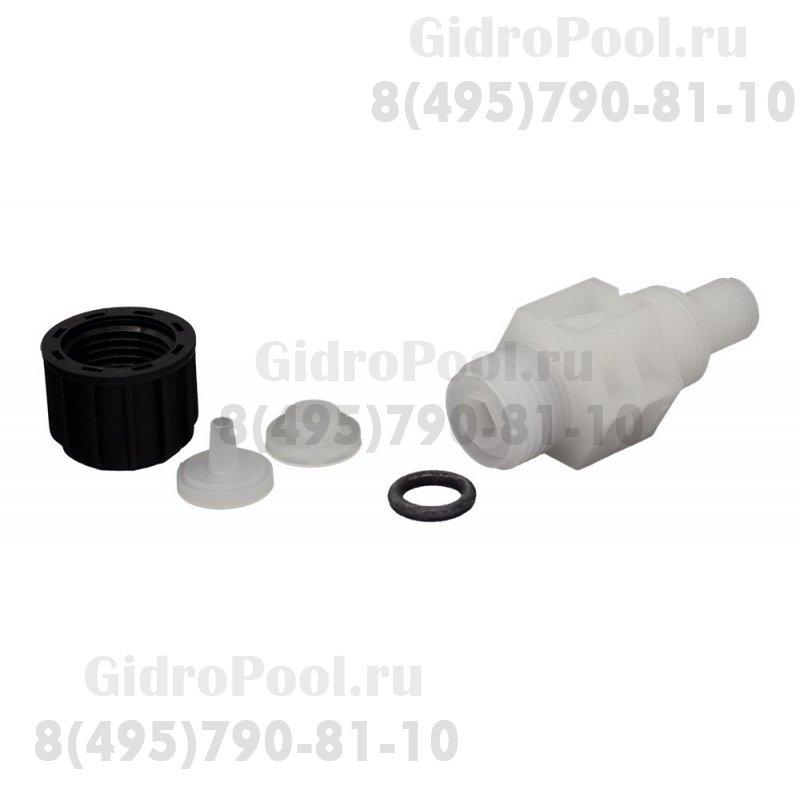 Обратный клапан с адапт.под шланг 6Х4мм хим.реаг.для вр.в труб.1/2