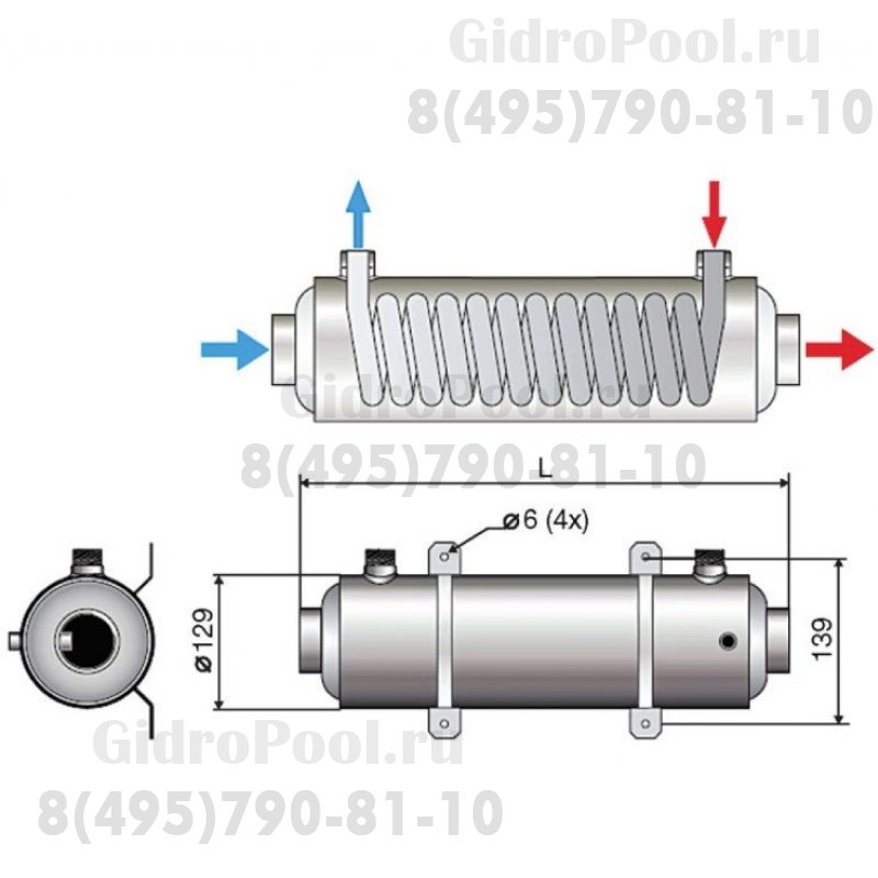 Теплообменник MAXI-FLO, 75 кВт, AISI 316, Pahlen