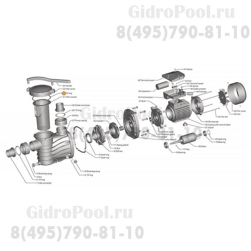 Прокладка-кольцо крышки префильтра насоса HFC 03 Happy Pump