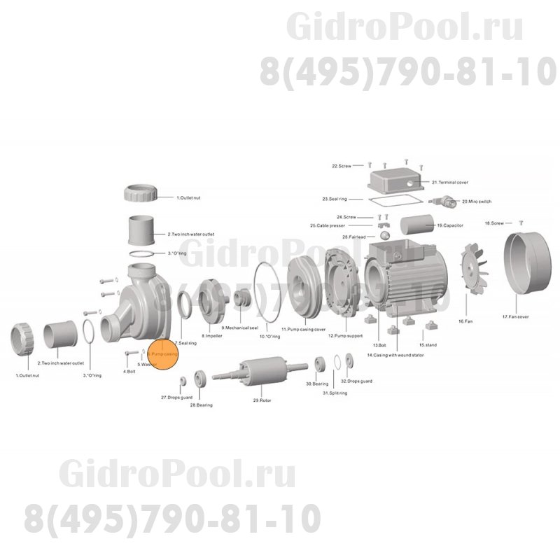 Корпус насоса HSPA Happy Pump