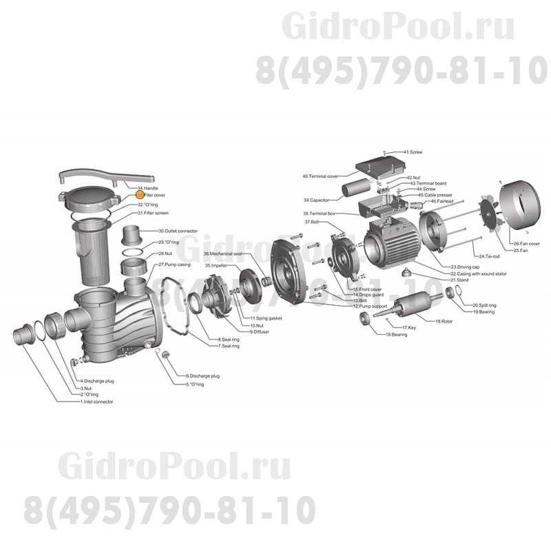 Крышка префильтра насоса HFC 03 Happy Pump