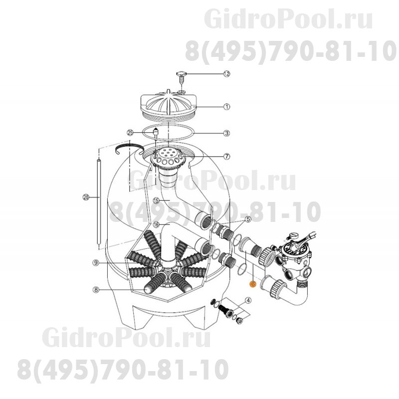 Компл.соед.6-ти поз.вент.2 с фильт.BALEAR BL KripsolR061 EC.A/RFD0131.00R/RRFI0006.01R/RRFI0006.11R