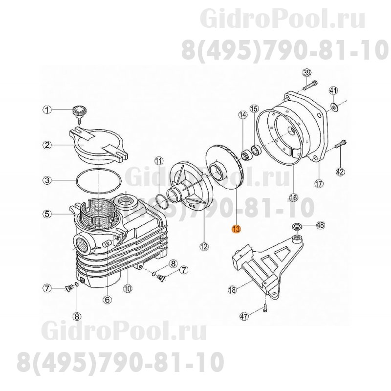 Крыльчатка насоса OK- 33 Kripsol RОK 130.A//RBH0007.03R//RPUM0013.03R