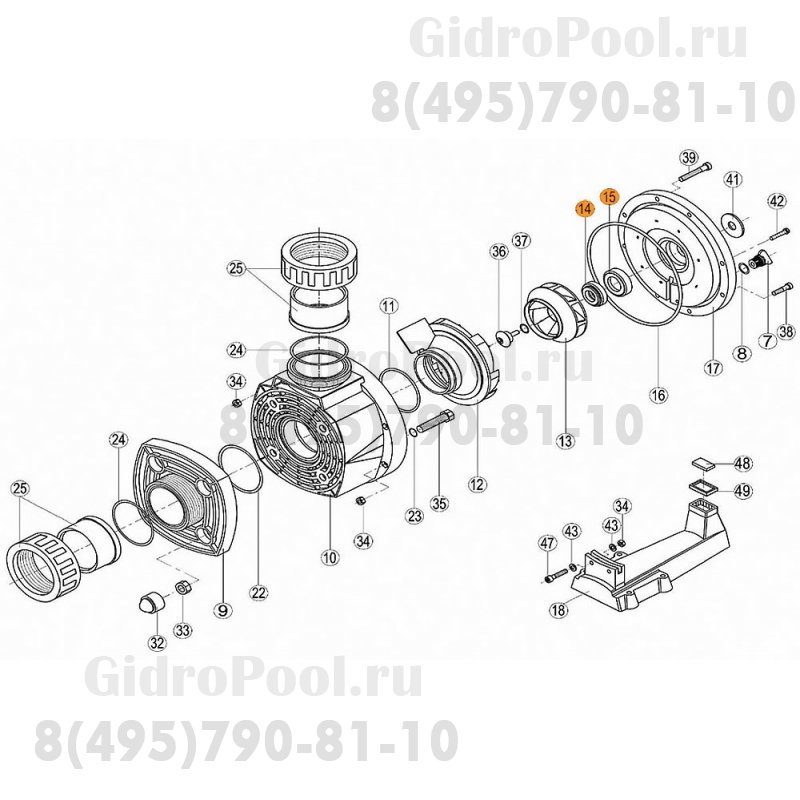 Сальник (из 2-х ч.) насоса KA/KAP/KAN Kripsol RKA 200.A/RPUM1415.02R