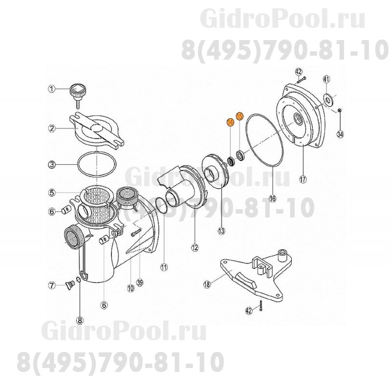 Сальник (из 2-х ч.) насоса NК Kripsol RNK 200.A/RPUM1415.00R