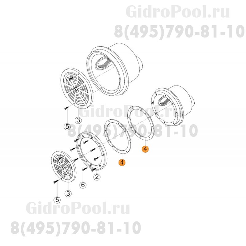 Прокладка фланца резиновая для донного слива SRPL (1шт.) Kripsol RRP 040.A/RDRP0004.00R