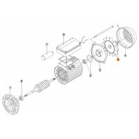Вентилятор эл. двигателя насоса KA/KAP-550 д.24мм(MEC-100) Kripsol (7405.A/RBM1030.52R/RMOT0003.05R)