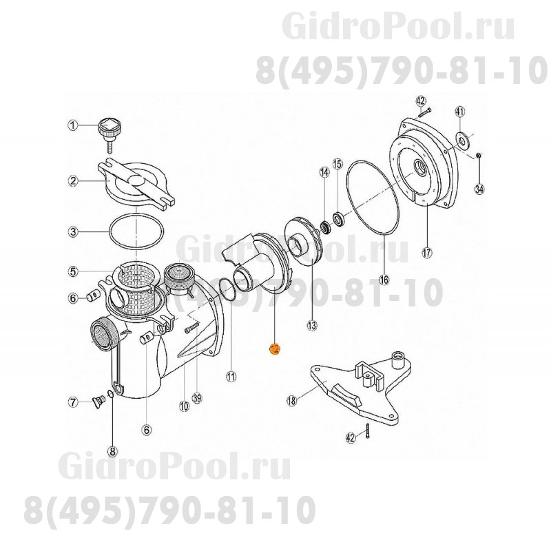 Диффузор насоса NK Kripsol RNK 120.A/RBH0006.00R/RPUM0012.00R