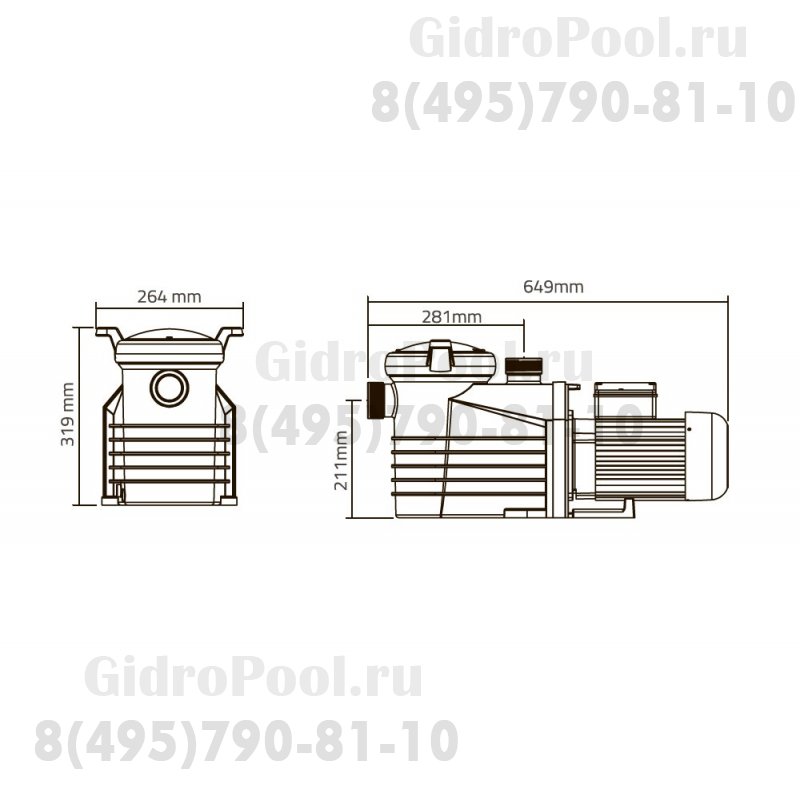 Насос (0,75кВт 220В) E-Turbo ET075 Emaux 9022401