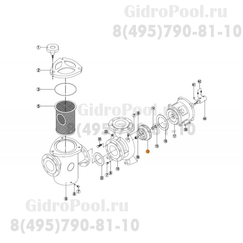 Крыльчатка бронзовая насоса KRF-550 Kripsol RKB 130.A/RPUM0013.35R