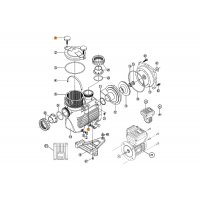 Болт (2 шт.) крышки префильтра насоса KS в компл. с гайкой (2 шт.) Kripsol RPUM0001.02R/RBH0001.02R