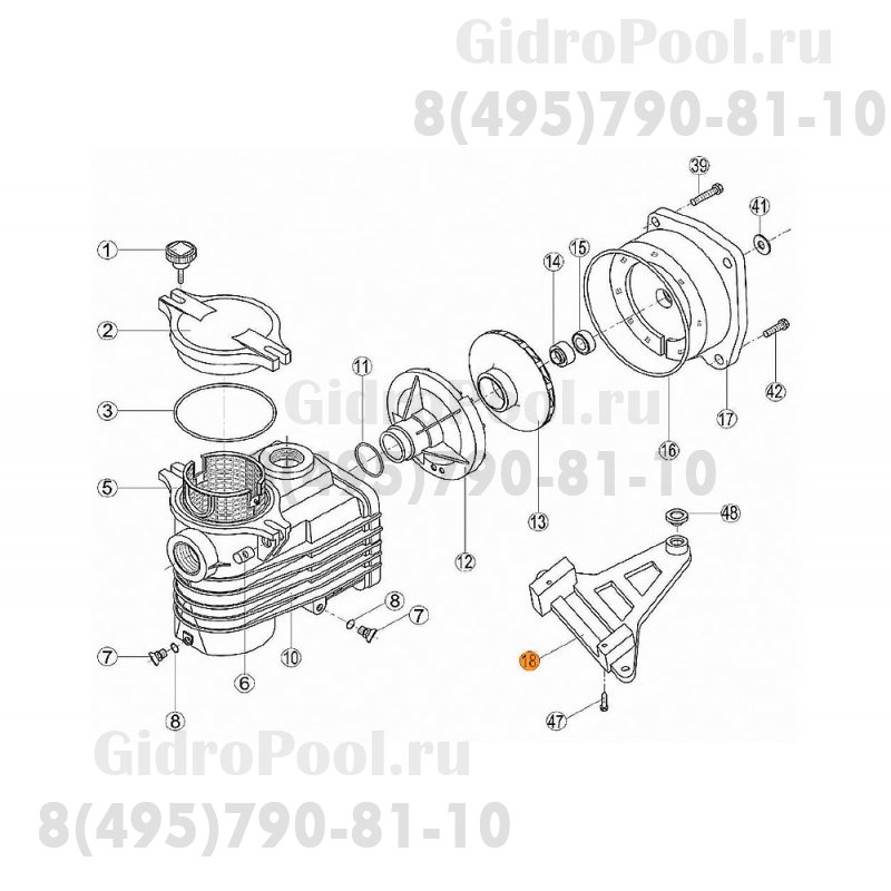 Подставка насоса ОK,KS Kripsol RKS 180.A/RBH0009.01R/RPUM0018.01R