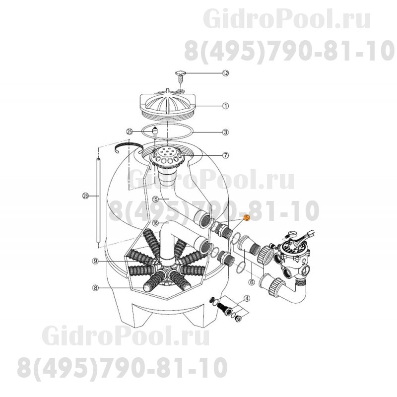 Ниппель соед.коллект.,диф.и 6 поз.вент.ф-раBLKripsolRBA 051.A/RFD0120.01R/RRFI0005.01R/RRFI0005.11R