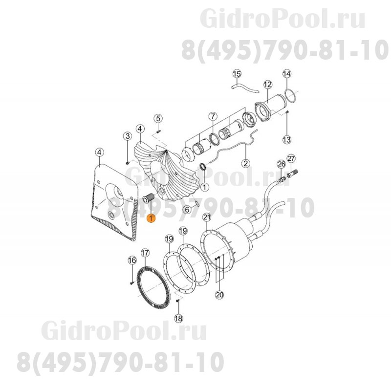 Пневмо-кнопка HIDROJET RCC 001.A/RUSS0001.00R
