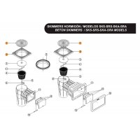 Крышка декор. верхняя (пластик) с рамкой к скимм SKS,SKA,SKSL,SKAL,RGP Kripsol (RSK 010.A+RSK 020.A)