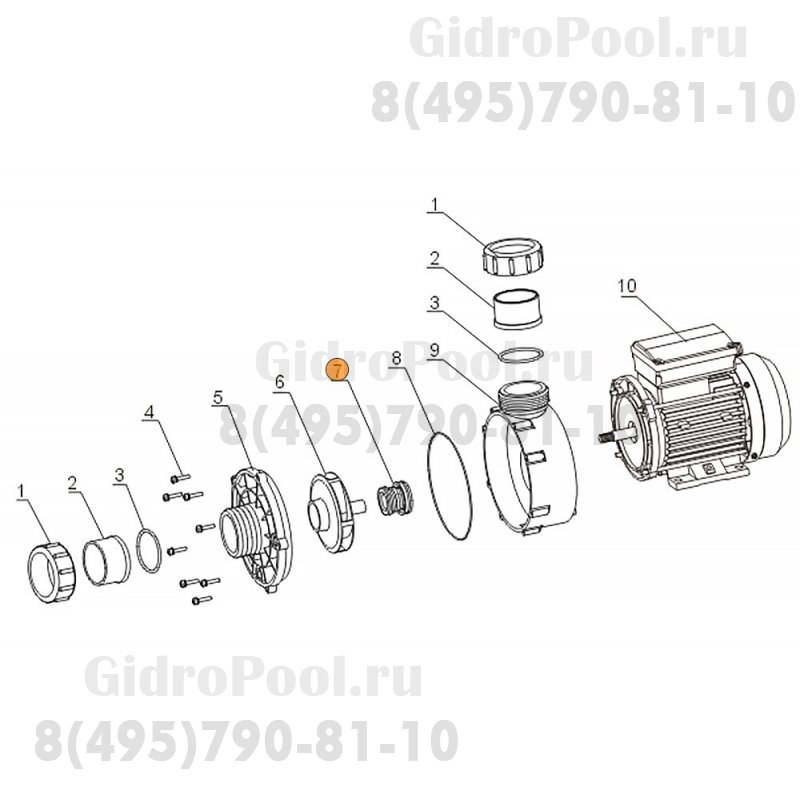 Сальник (компл.) насоса EA450/TDA75-150/WTC Mayer Schwimmbad LX F01160012
