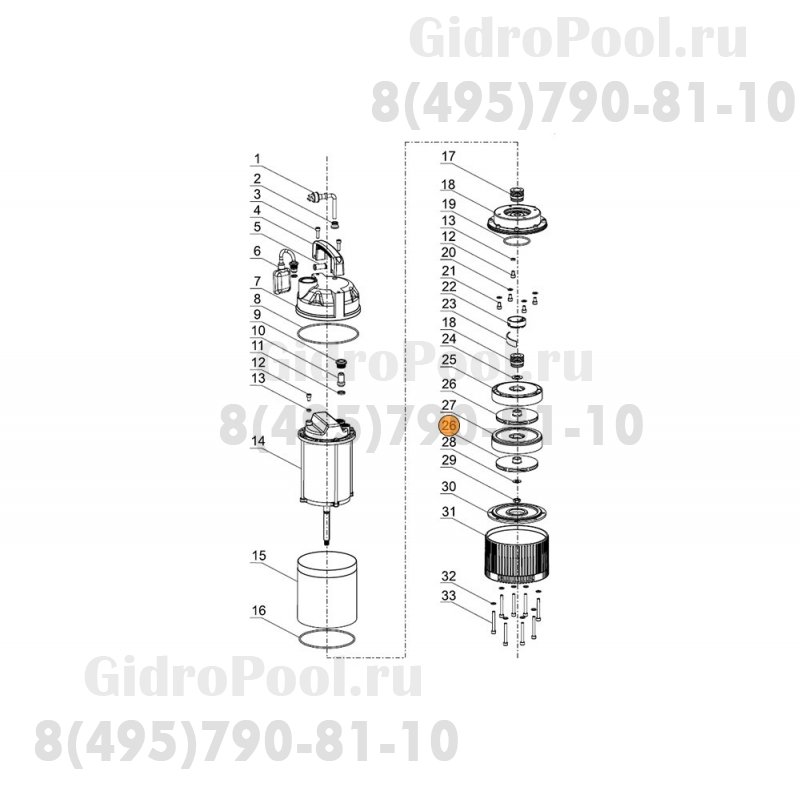 Рабочее колесо насоса QDX Mayer Schwimmbad LX A03170002