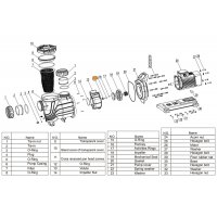 Болт рабочего колеса насоса SLP/WLP400T Mayer Schwimmbad LX A31110005