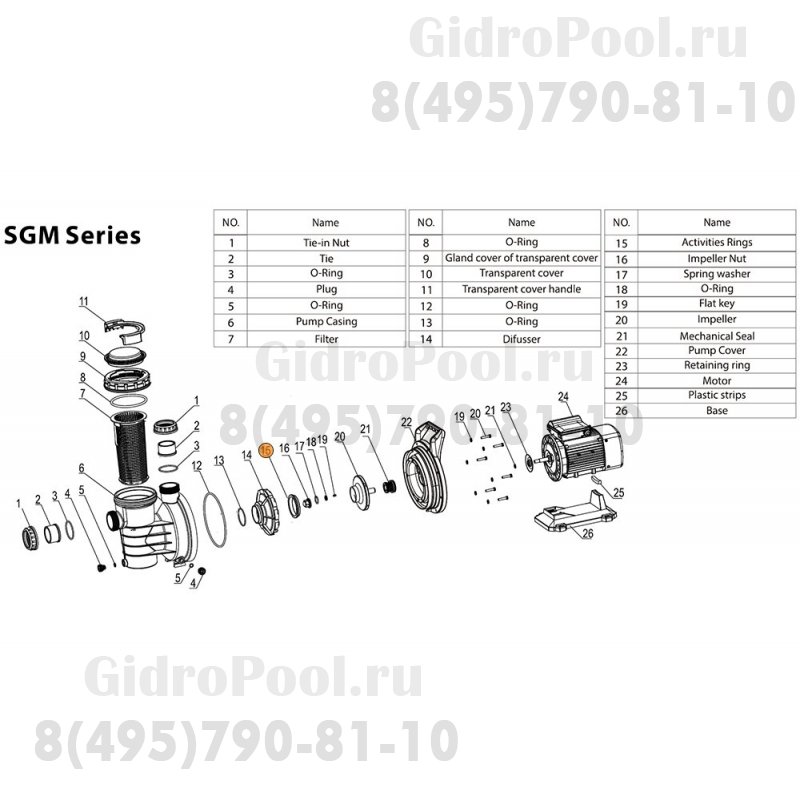 Аппарат направления насоса SGM Mayer Schwimmbad LX A09150004