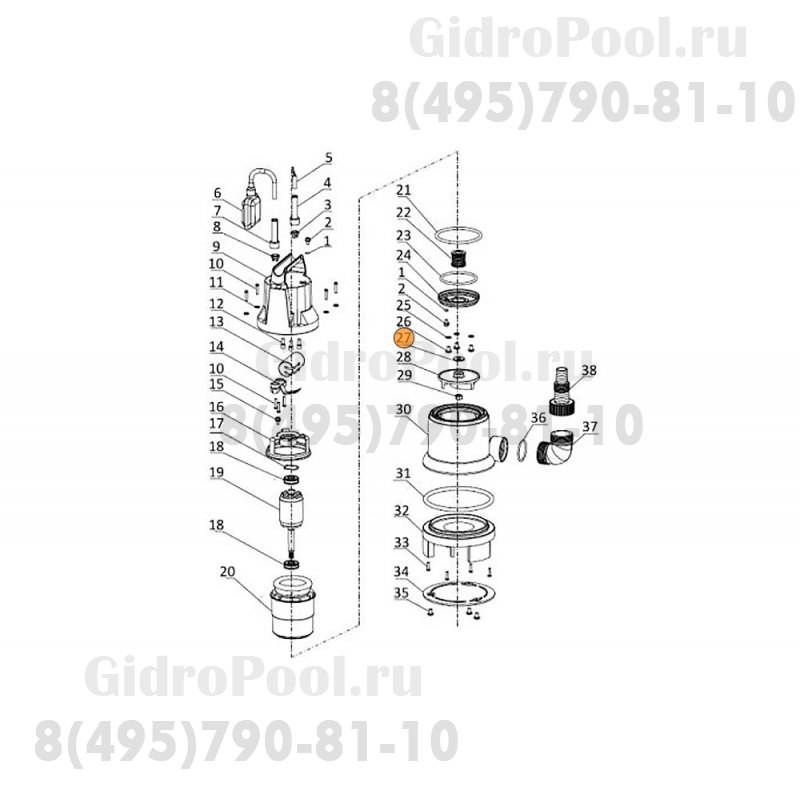Шайба сальника насоса Q Mayer Schwimmbad LX J54010005