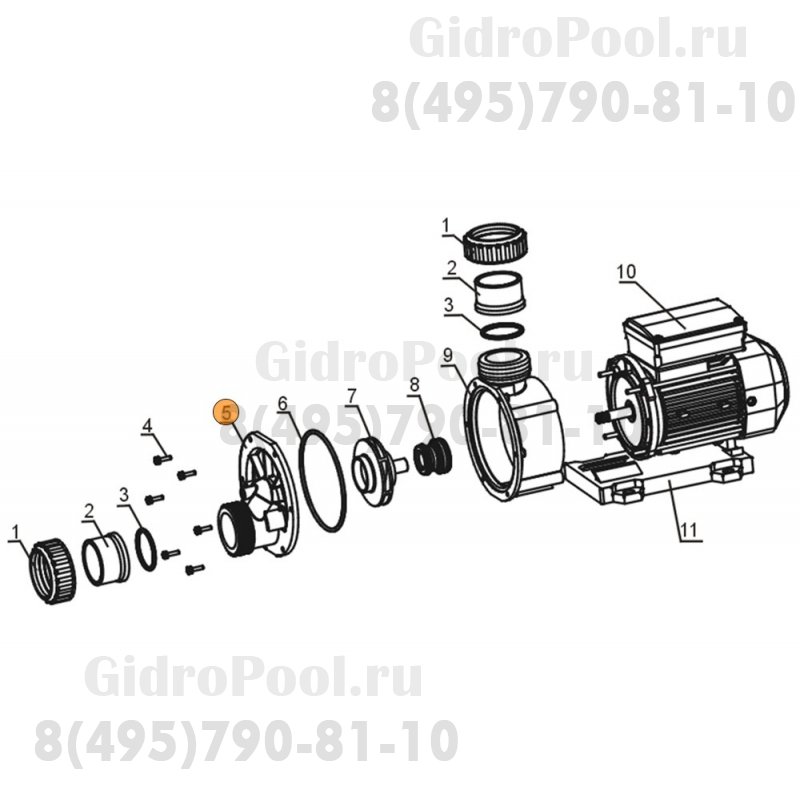 Крышка передняя насоса TDA100-120 Mayer Schwimmbad LX A02220008