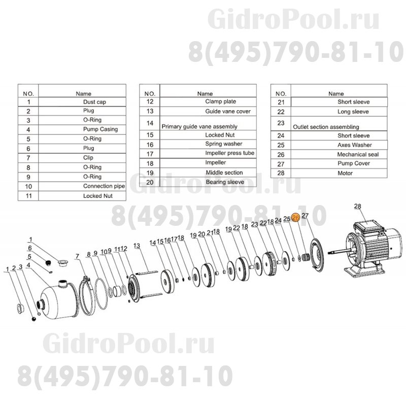 Сальник (компл.) насоса CMF Mayer Schwimmbad LX F01160159