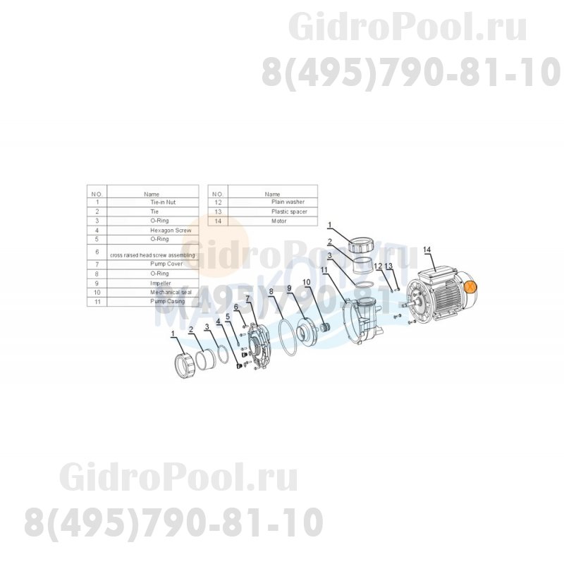 Кожух вентилятора электродвигателя насосов LP Mayer Schwimmbad