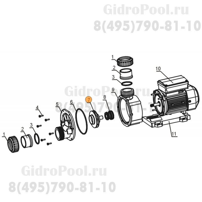 Рабочее колесо насоса TDA100 Mayer Schwimmbad LX A03050025
