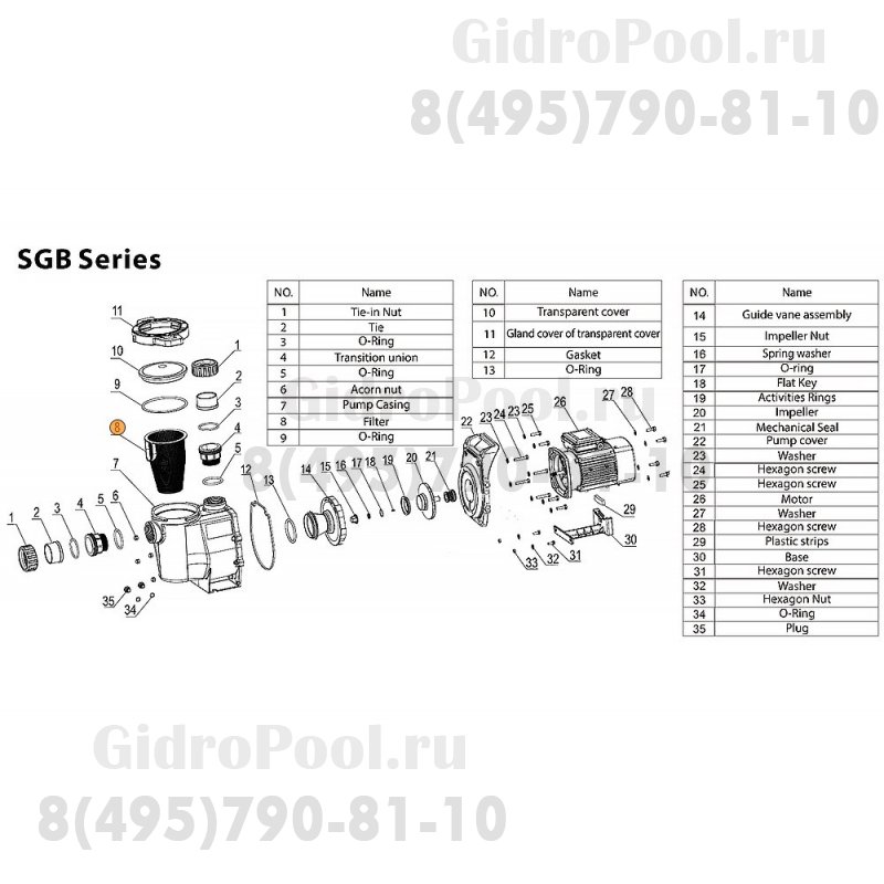 Фильтр грубой очистки насоса SGB Mayer Schwimmbad LX A34080038
