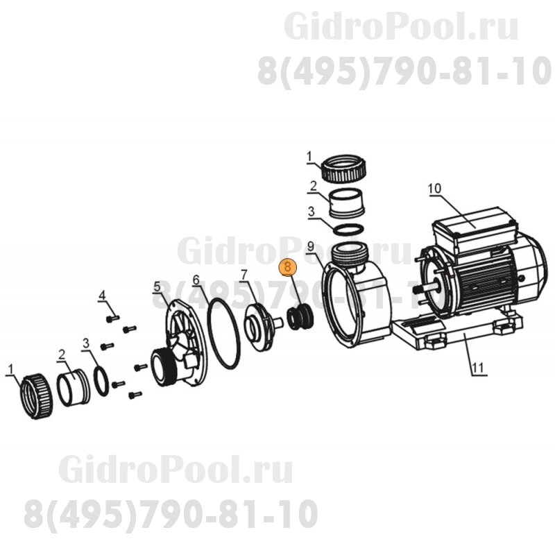 Сальник (компл.) насоса TDA35-50 Mayer Schwimmbad LX F01160029