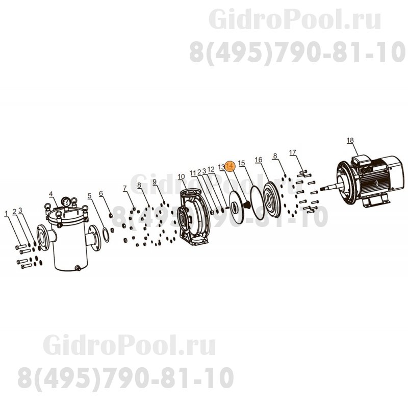 Сальник (компл.) насоса SCA Mayer Schwimmbad LX F01250029