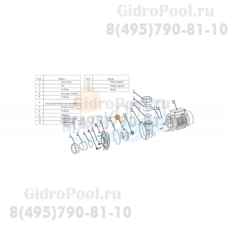 Крыльчатка насоса LP300 Mayer Schwimmbad