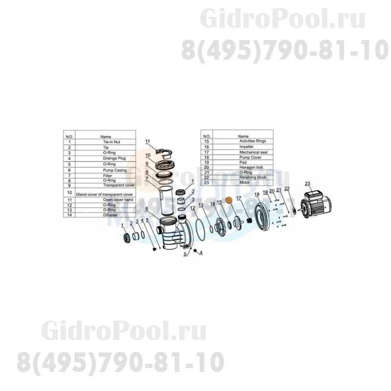 Крыльчатка насоса SWIM150 Mayer Schwimmbad